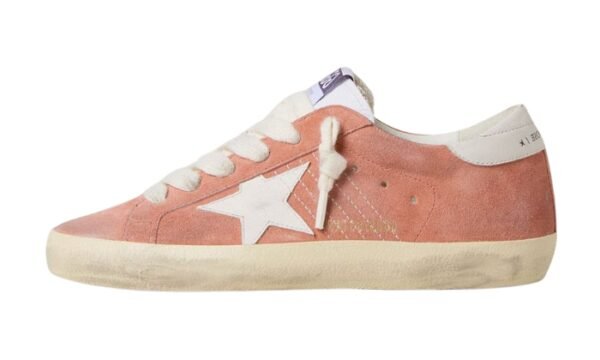 Super-Star in camoscio corallo con bianco