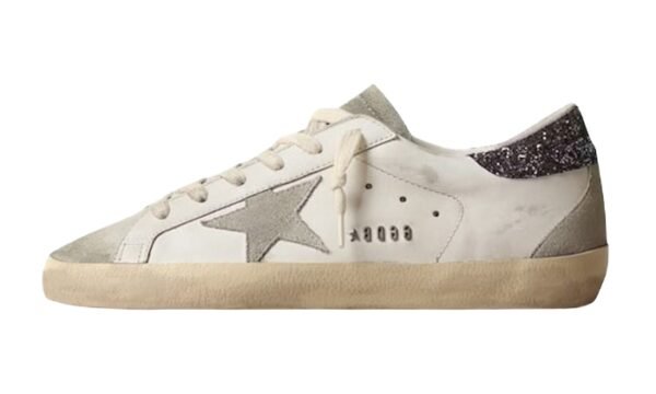 Super-Star Bianco Dark Grey Glitter (donna)